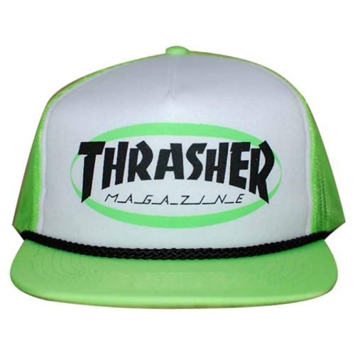 Thrasher Cap Ellipse Mag Logo Trucker Rope Green