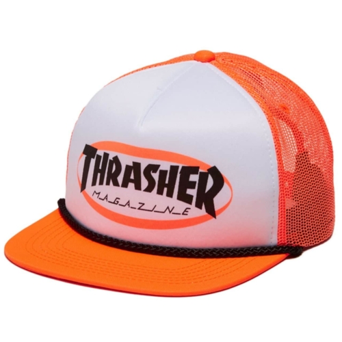 Thrasher Cap Ellipse Mag Logo Trucker Rope Orange