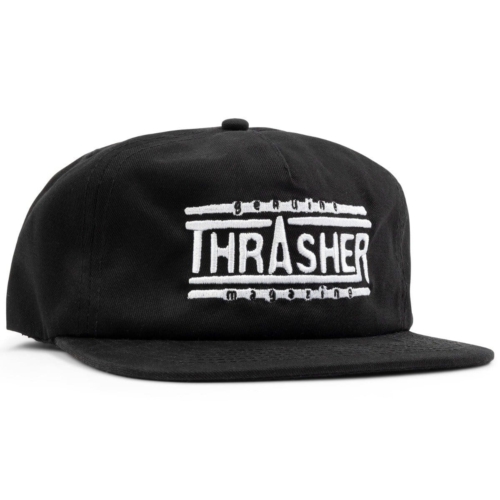 Thrasher Cap Genuine Logo Snapback Black