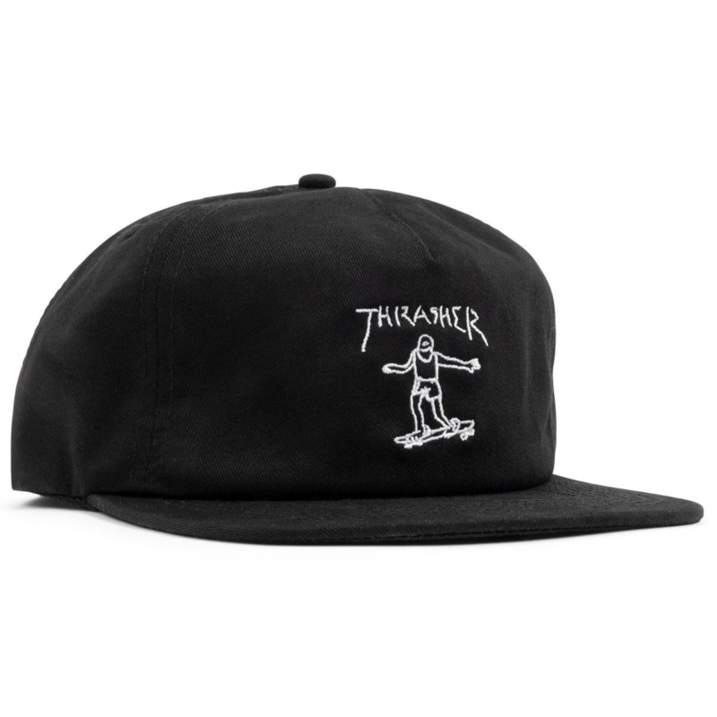 Thrasher Cap Gonz Logo Snapback Black White