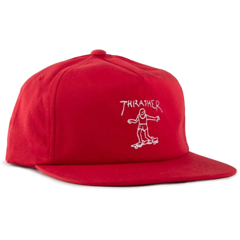 Thrasher Cap Gonz Logo Snapback Red