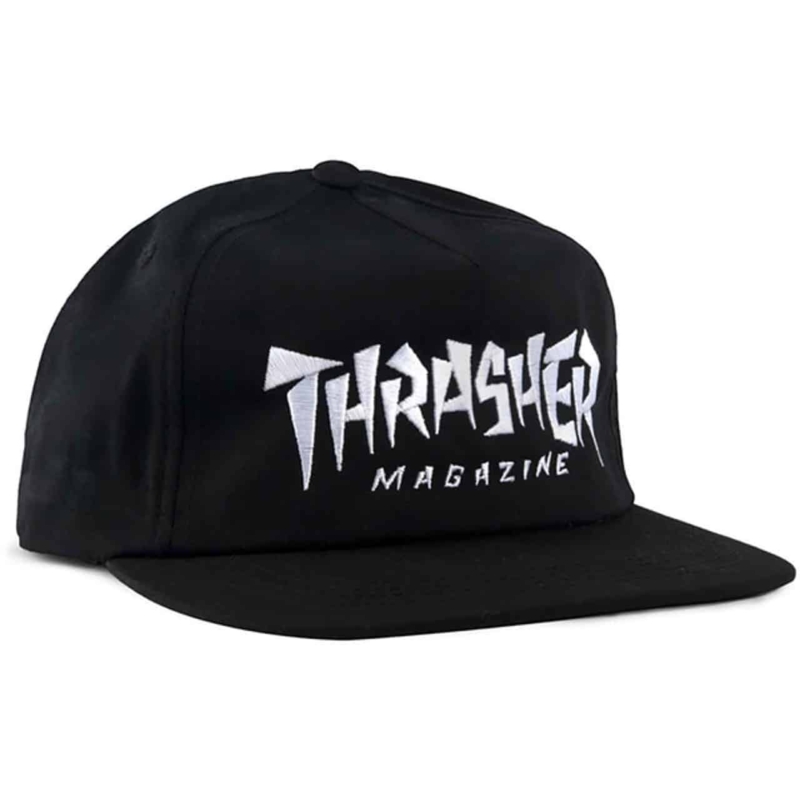 Thrasher Cap Jagged Logo Snapback Black