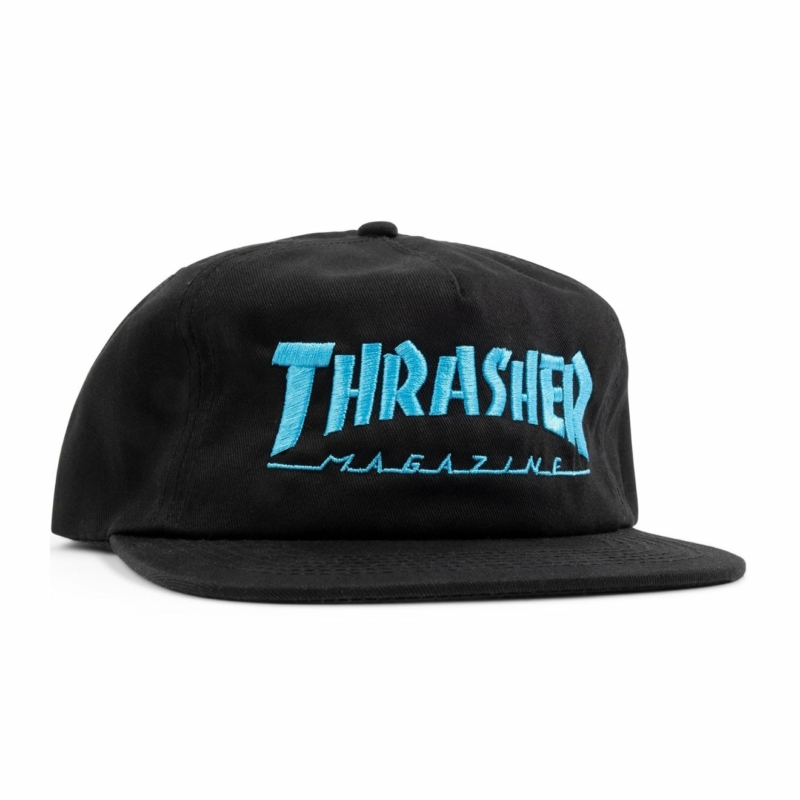 Thrasher Cap Skate Mag Logo Snapback Black Blue