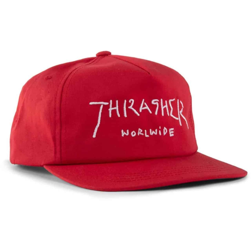 Thrasher Cap Worlwide Snapback Red
