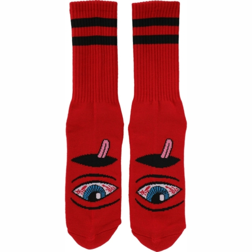 Toy Machine Socks Bloodshot Eye Dark Red