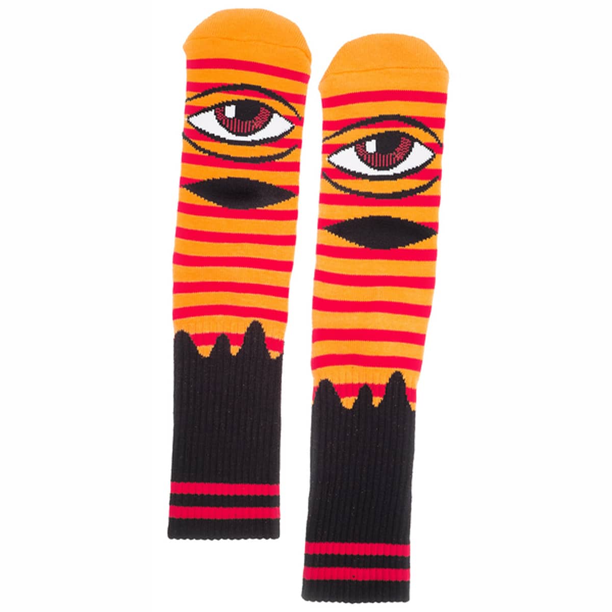 Toy Machine Socks Sect Eye Stripe Orange Red Org Red