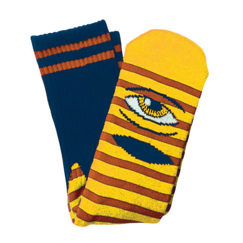 Toy Machine Socks Sect Eye Stripe Yellow Navy Yel Nav