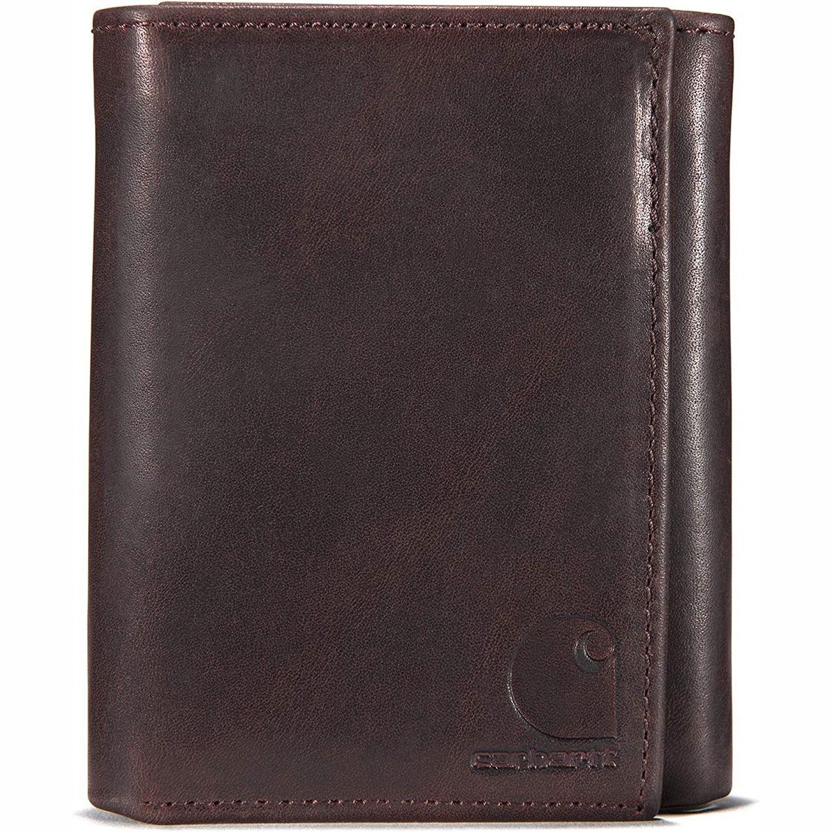 carhartt mens oil tan trifold brown one size