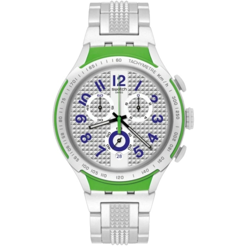 swatch electric ride yys4012ag montre unisexe 45 mm blanc vert
