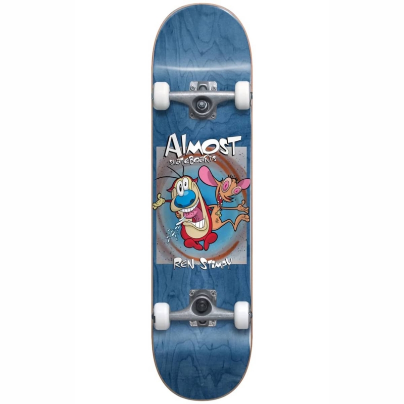 almost ren & stimpy boxed multi skateboard complet 8 0