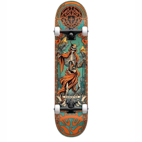 darkstar axe premium orange skateboard complet 8 0