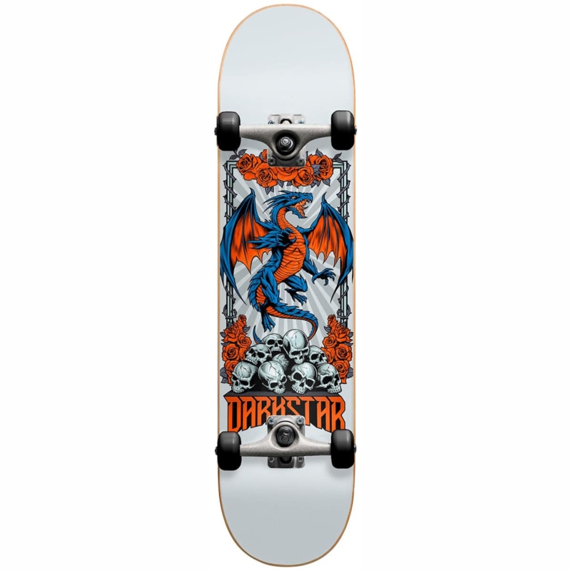 darkstar levitate soft wheels orange skateboard complet 8 0