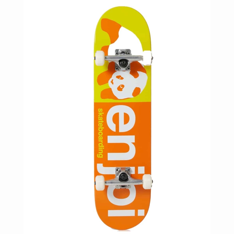 enjoi complete half and half orange skateboard complet 8 0