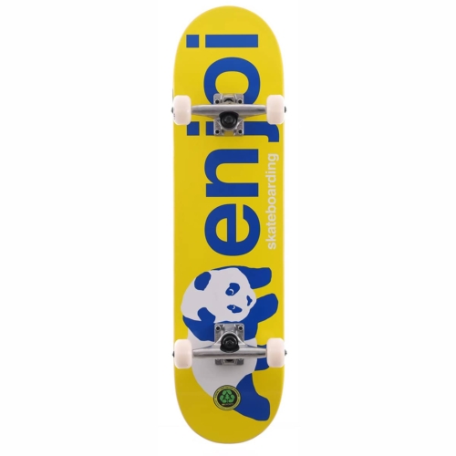enjoi complete half and half yellow skateboard complet 8 0