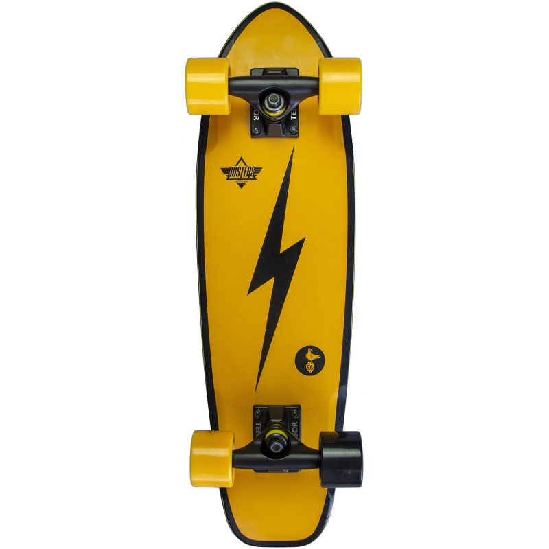 Dusters Bird Bolt Yellow Skateboard Cruiser complet 25 0