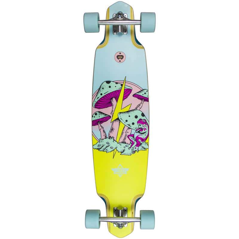 Dusters Fungi 38 Blue Yellow Longboard complet 38 0