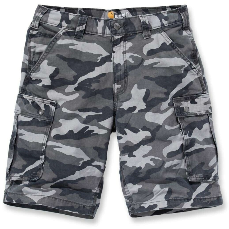 carhartt rugged camo short homme camouflage gris