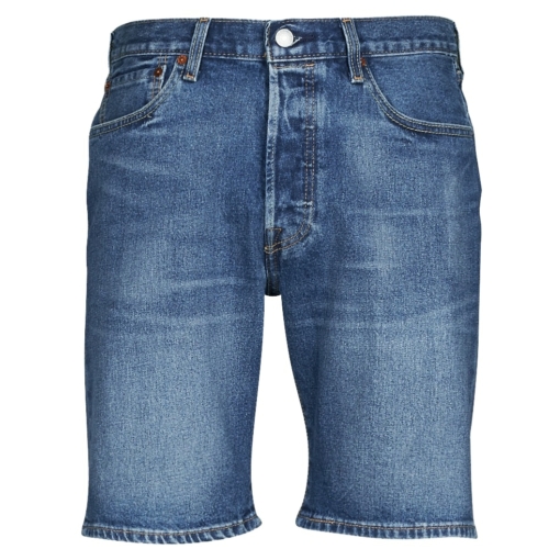 levis 501 original dark indigo worn short jeans homme bleu
