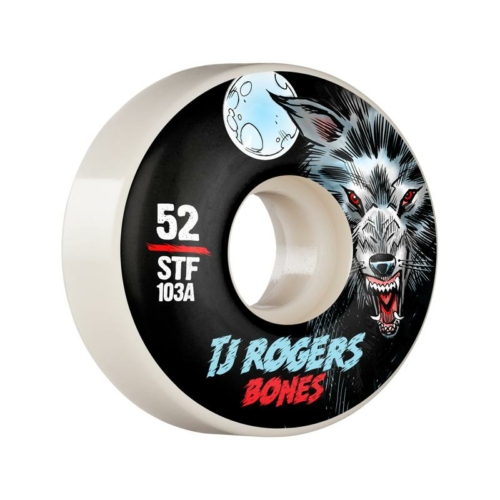 Bones Stf V3 Rogers Black Wolf 52mm Roues de skateboard 103a