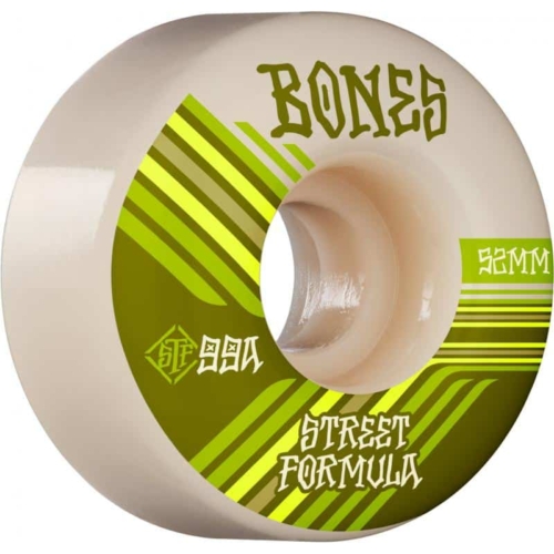 Bones Stf V4 Retros White Wide 52mm Roues de skateboard 99a
