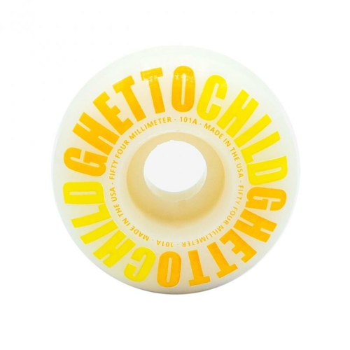 Ghetto Child Classic Logo Yellow 54mm Roues de skateboard 99a