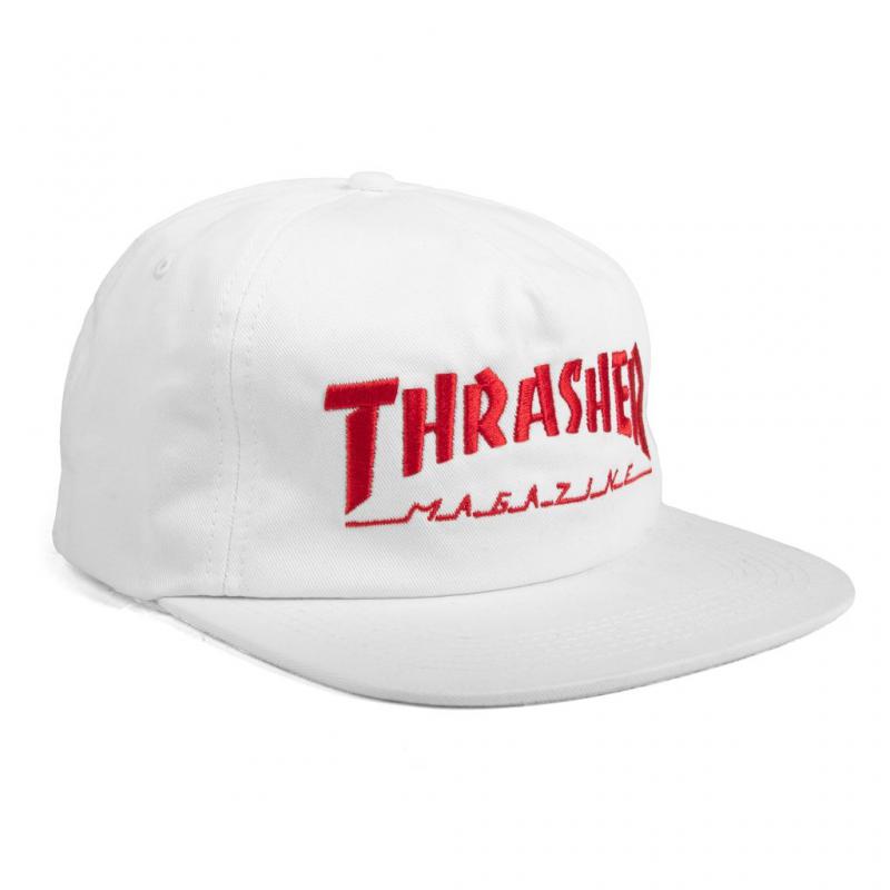 Thrasher Cap Mag Logo Snapback White Casquette