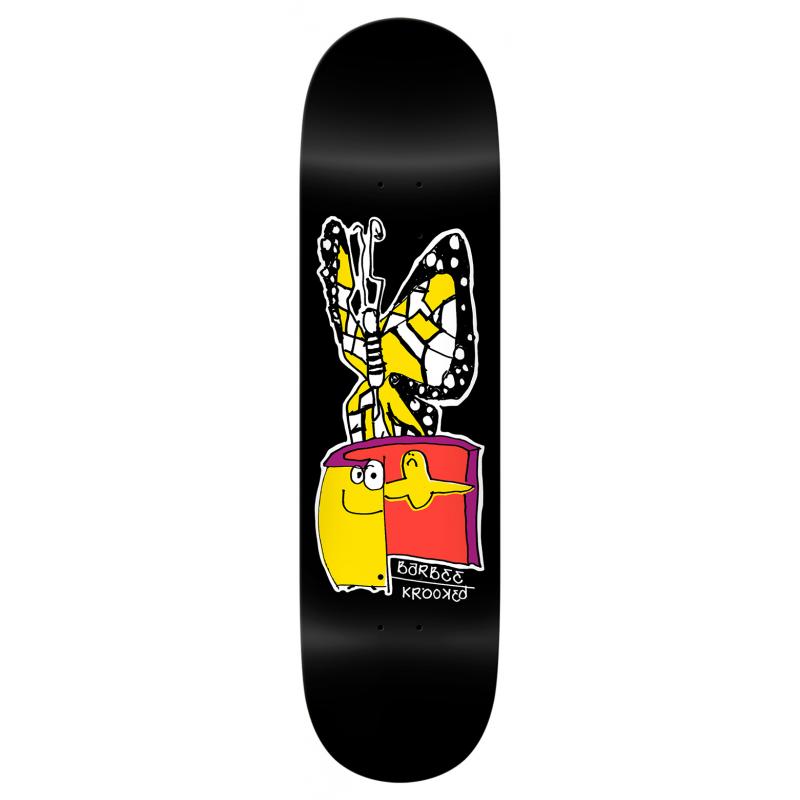 Krooked Barbee Open Black Deck Planche de skateboard 8 75