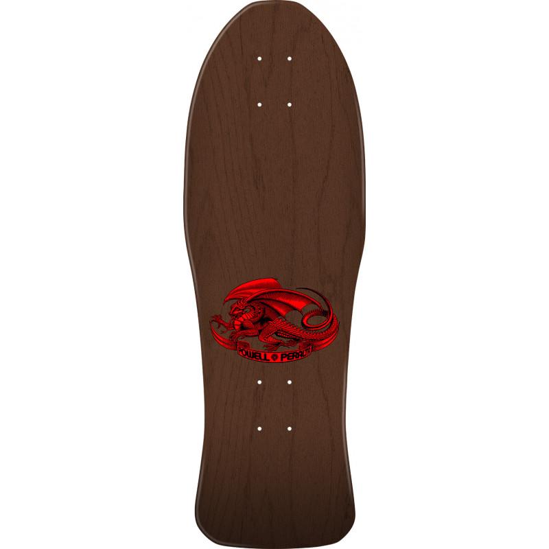 Powell Peralta Reissue Cab Chin Dragon Brown Deck Planche de skateboard 10 0 shape