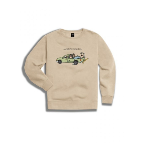 Brother Merle Pick Up Crew Sand Sweat a col rond Beige