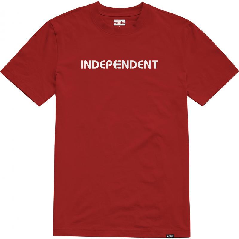 Etnies Independent Ss Tee Red T shirt Rouge