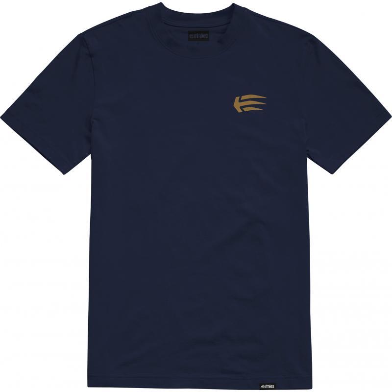 Etnies Joslin Basic Ss Tee Navy Gold T shirt Bleu