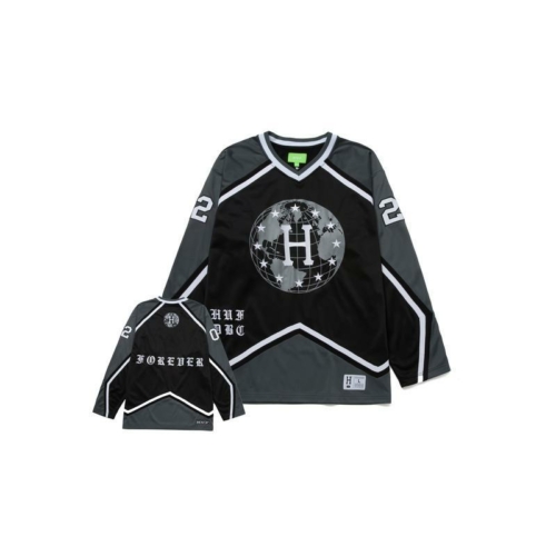 Huf Center Ice Hockey Jersey Black T shirt Noir
