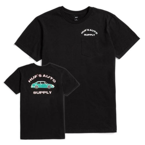 Huf Chop Shop Ss Pocket Black T shirt Noir