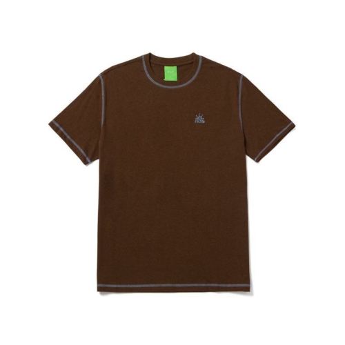 Huf Contrast Crown Ss Relaxed Top Brown Heather T shirt Marron