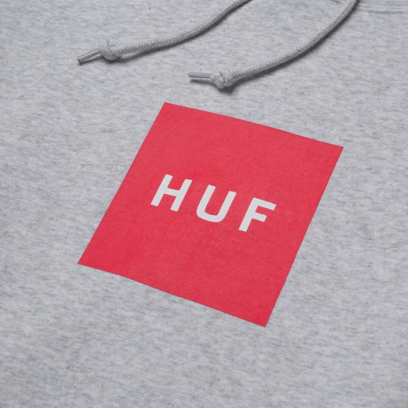 Huf Essentials Box Logo Hood Athletic Heather Sweat a capuche Gris vue2