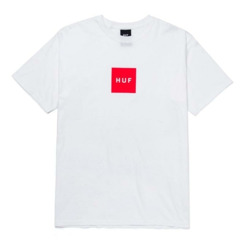 Huf Essentials Box Logo Ss White T shirt Blanc