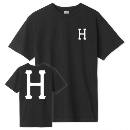 Huf Essentials Classic H Ss Black T shirt Noir