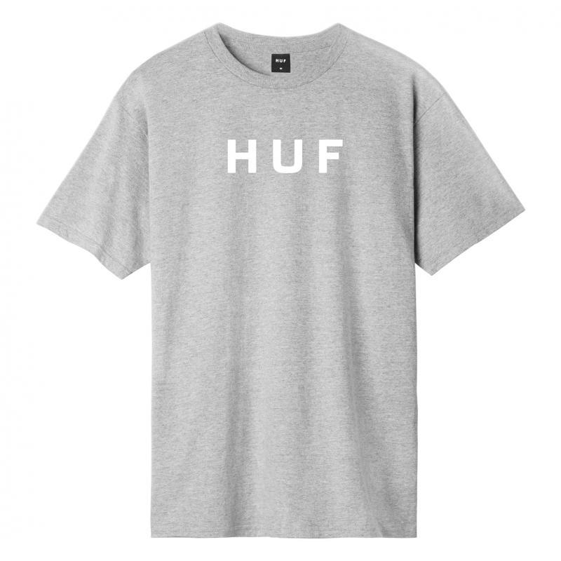 Huf Essentials Og Logo Ss Grey Heather T shirt Gris