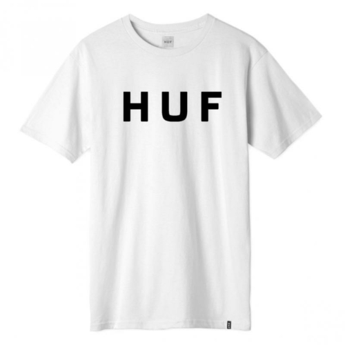 Huf Essentials Og Logo Ss White T shirt Blanc