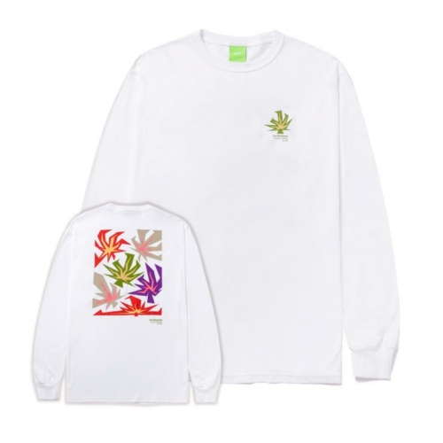 Huf Funny Feeling Ls White T shirt a manches longues Blanc
