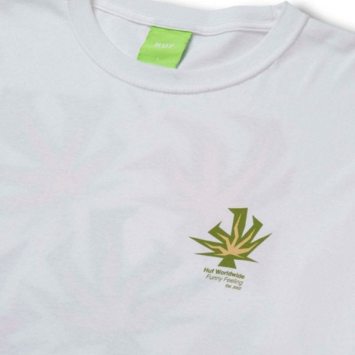 Huf Funny Feeling Ls White T shirt a manches longues Blanc vue2