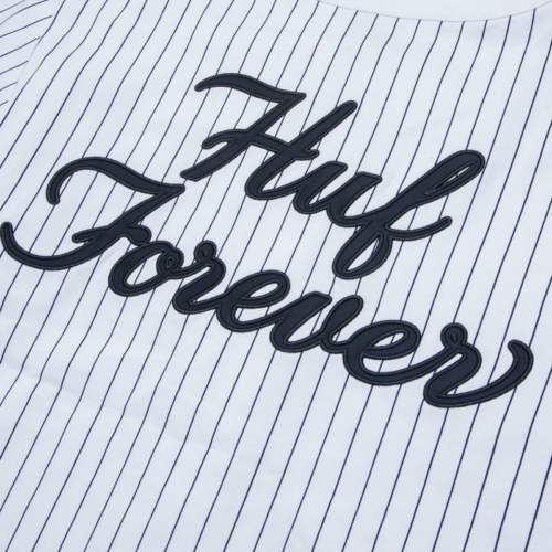 Huf Huf Forever Baseball Jersey White T shirt Blanc vue2