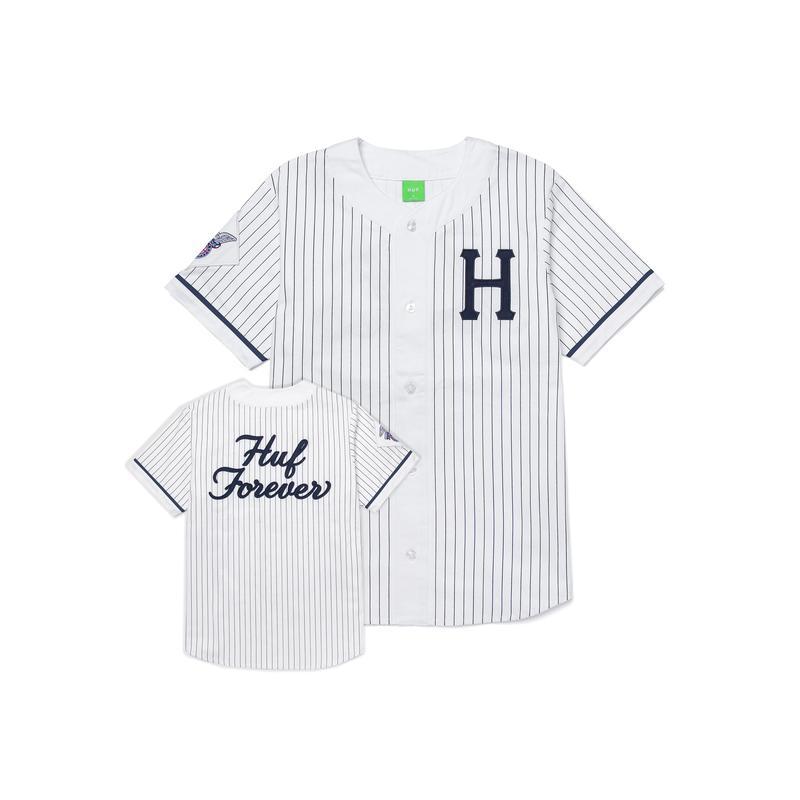 Huf Huf Forever Baseball Jersey White T shirt Blanc