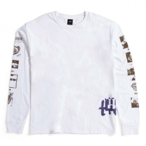 Huf Outer Limits Ls White T shirt a manches longues Blanc