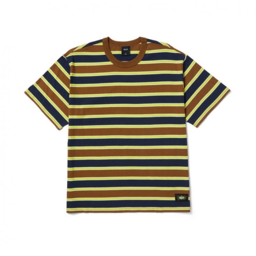 Huf Terrace Ss Relaxed Knit Bison T shirt Multicolore