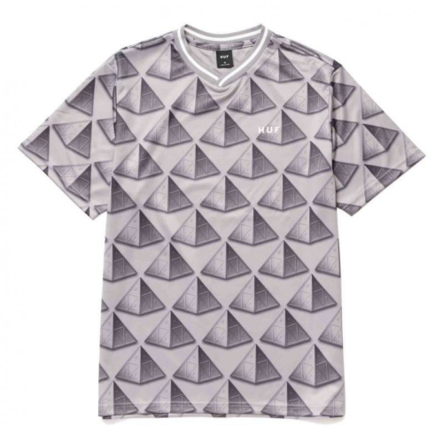 Huf Trinity Ss Soccer Jersey Frost Gray T shirt Gris