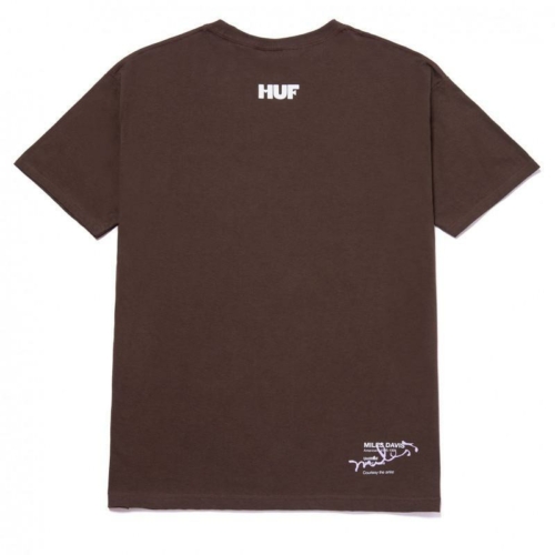 Huf Untitled Ss Chocolate T shirt Marron vue2