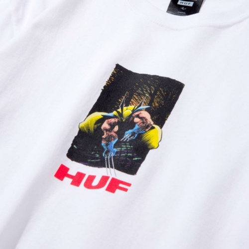 Huf Wolverine Ss White T shirt Blanc vue2