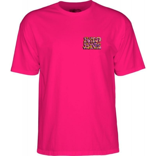 Powell Peralta Rat Bones Graffiti Hot Pink Ss T shirt Rose vue2