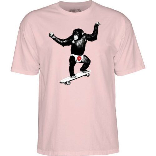 Powell Peralta Skate Chimp Light Pink Ss T shirt Rose vue2